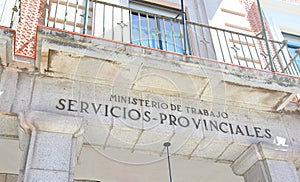 Ministry of labour provincial government office Segovia Spain