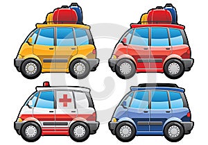 Minivan, ambulance car