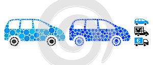 Minivan Composition Icon of Circle Dots