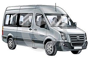 Minivan economy class vehicle drawing a minivan commercial motor transportation