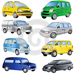 Minivan Icons Set photo