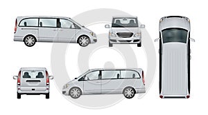 Minivan vector template