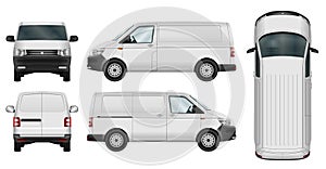 Minivan vector template photo