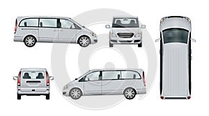 Minivan vector template photo