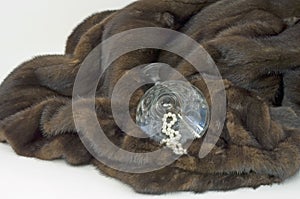 Mink Coat, Pearls and Glass