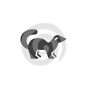Mink side view vector icon