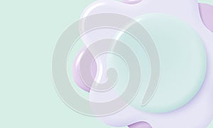 Minmal pastel abstract shape background