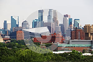 Minneapolis downtown skyline.
