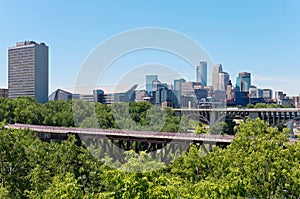 Minneapolis Skyline Across River