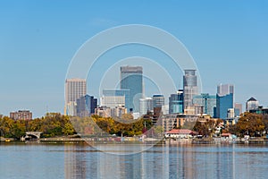 Minneapolis Skyline View from Lake Calhoun