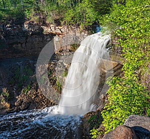 Minnehaha Falls of Minnehaha Creek in Minneapolis, Minnesota