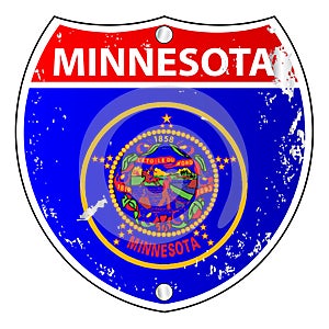 Minnesota Flag Icons As Interstate Sign