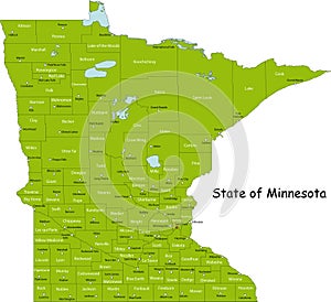 Minnesota map photo