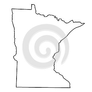 Minnesota map outline vector illustartion