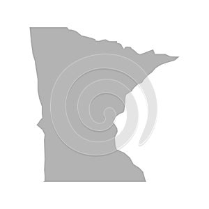 Minnesota map vector icon on white background