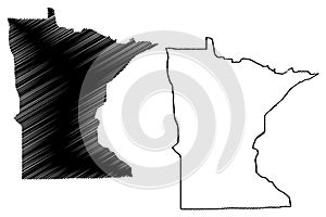 Minnesota map vector