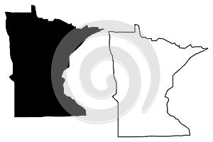 Minnesota map vector