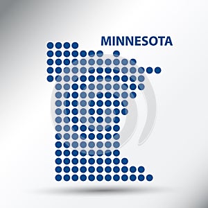 Minnesota State Abstract Dotted Map