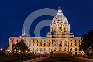 Minnesota State Capitol Building at Night