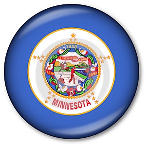 Minnesota State Flag Button