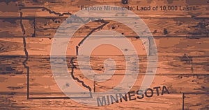 Minnesota State Map Brand