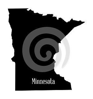 Minnesota State Silhouette Map