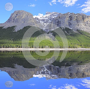 Minnewanka Lake.