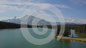 Minnewanka lake in Banff National Park, Canada