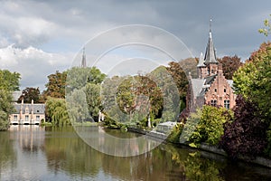 Minnewater castle, Bruges, Belgium