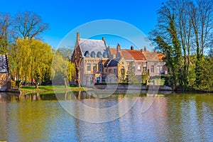 Minnewater lake, Bruges, Belgium
