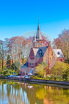 Minnewater lake, Bruges, Belgium photo