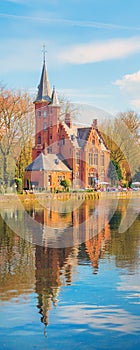 Minnewater lake, Bruges, Belgium photo