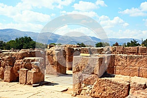 Minoan buildings at Malia ruins.