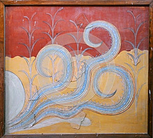 Minoan Octopus Fresco