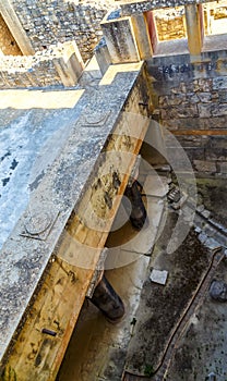 Minoan palace at Knossos on Greek Mediterranean island of Crete