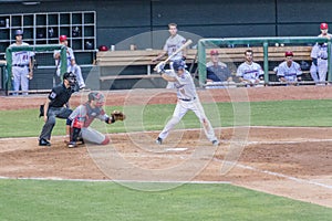 Minor League Baseball Player Alex Yarbrough Batting