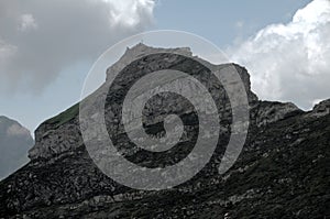 Minor, oddly asymmetric peak near Malbun, Liechtenstein