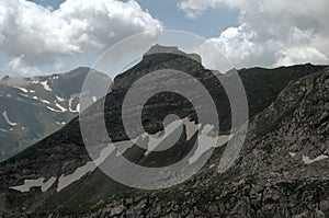 Minor, oddly asymmetric peak near Malbun, Liechtenstein