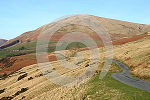 Minor road on the West side of Howgill Fells.