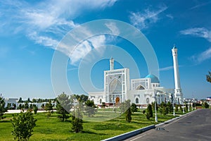 Minor White Mosque in Tashkent, Uzbekistan.