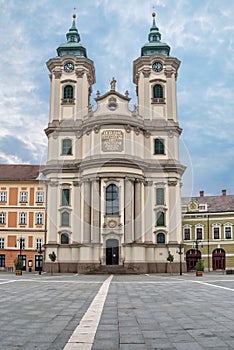 Minorite church in the middle of Eger, Hungary.