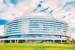 Minsk Arena In Belarus. Ice Hockey Stadium. Venue For 2014 World Championship IIHF.