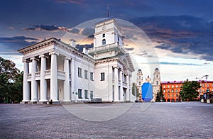 Minsk, Belarus - City hall at night