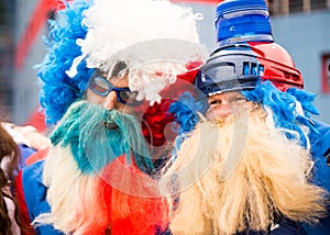 MINSK, BELARUS - MAY 11 - Czech Fans in Front of Chizhovka Arena on May 11, 2014 in Belarus. Ice Hockey Championship.