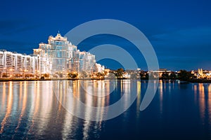 Minsk, Belarus. Residential House Near Trinity Hill Suburb, Svisloch River