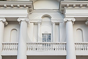 Minsk classical City hall white balcony