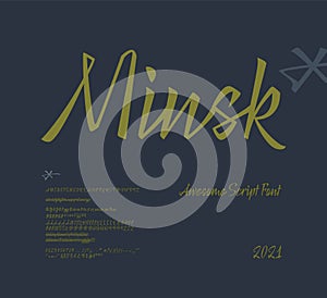 Minsk Script Font. Vector Set of Letters