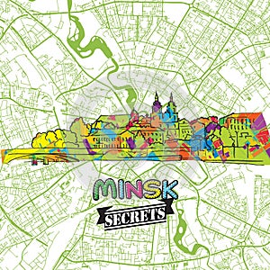 Minsk Travel Secrets Art Map