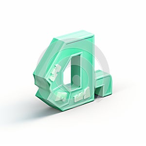 Mint 3d Icon: Cartoon Clay Material With Nintendo Isometric Spot Light