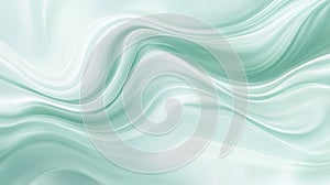 A mint abstract background featuring soft, swirling patterns of mint green and white. The flowing